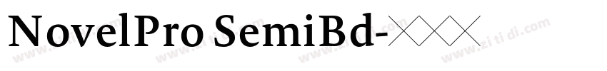 NovelPro SemiBd字体转换